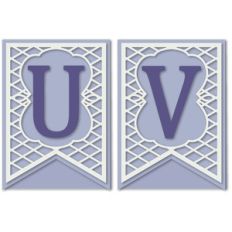pennant lattice card letters u v