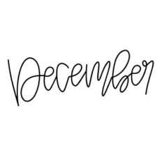 hand lettered month - december
