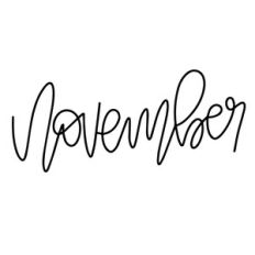 hand lettered month - november