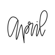 hand lettered month - april