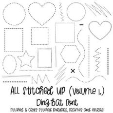 all stitched up font