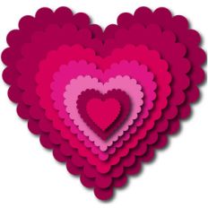 nested scalloped hearts