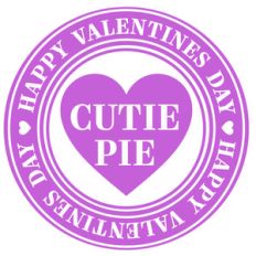 cutie pie heart label