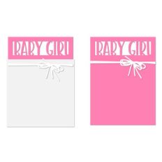 page/ card w pocket baby girl
