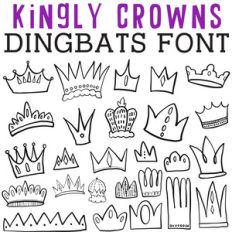 cg kingly crowns dingbats
