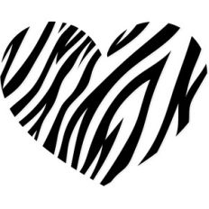 zebra stripe heart