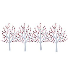 winter trees and berries border
