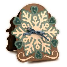 snowflake hearts pop up card