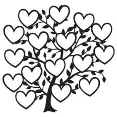 16 heart family tree