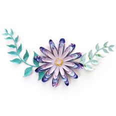 layered flowers and leaves