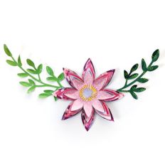layered flower and leaves