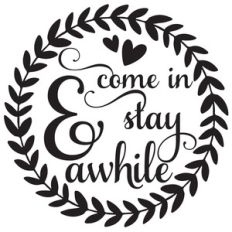 come in and stay awhile wreath