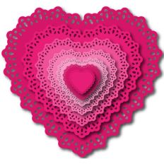 nested doily hearts