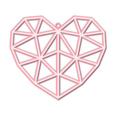 hanging layered poly heart