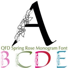 qfd spring rose monogram font