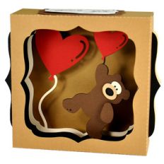valentine teddy gift card box