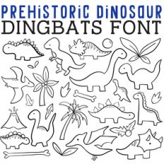 cg prehistoric dinosaurs dingbats