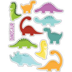 ml colorful dinosaurs stickers
