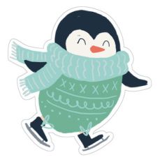 ice skating penguin