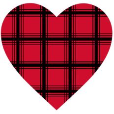 plaid heart