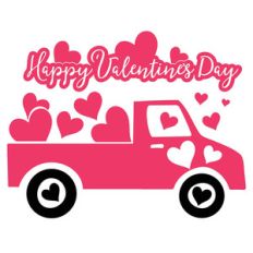 happy valentines day love truck
