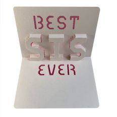 best sis ever popup card