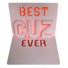 best cuz ever popup card