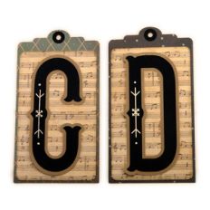 initial c d stitched pocket tag or card