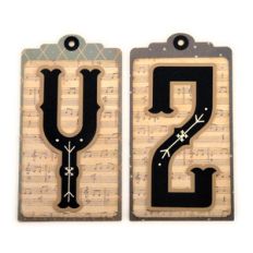 initial y z stitched pocket tag or card