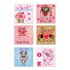 6 valentine cards