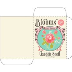 antique blooms seed packet