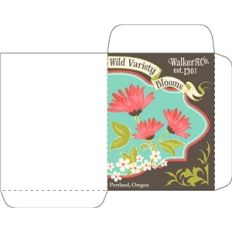 antique wild blooms seed packet