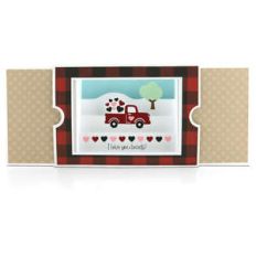 sliding shadow box card truck