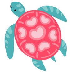 sea turtle with heart shell