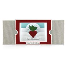 sliding shadow box card beet