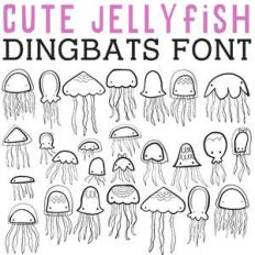 cg cute jellyfish dingbats