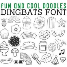 cg fun and cool doodles dingbats