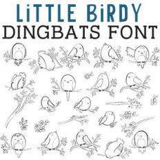 cg little birdy dingbats