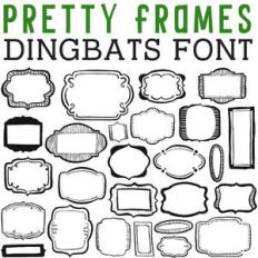 cg pretty frames dingbats