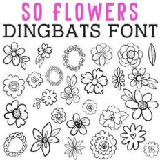 cg so flowers dingbats