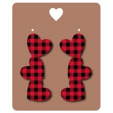 buffalo check earrings and earring card