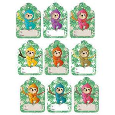 colorful sloth gift tags