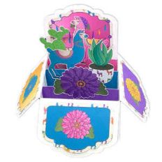 5x7 llama pop up card in a box