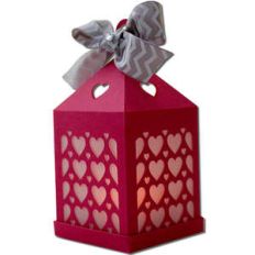 heart pattern hanging tea light lantern