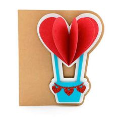 hearts balloon card