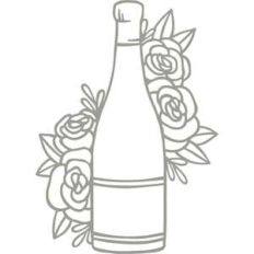 wine bottle floral