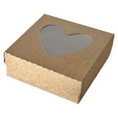 heart window cookie box with scallop edge
