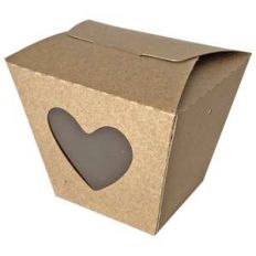 take out box with heart window