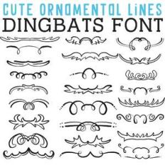 cg cute ornamental lines dingbats