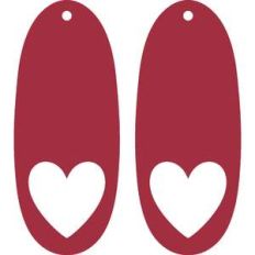 oblong heart earrings